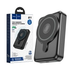 3-em-1 Carregador Magnético Rápido Banco de Potência Hoco Q11 Expressar PD20W 10000mAh Preto 3-em-1 Carregador Magnético Rápido Banco de Potência Hoco Q11 Expressar PD20W 10000mAh Preto